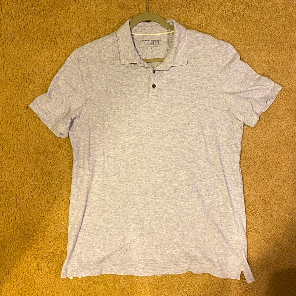 Banana Republic blue Jersey knit Polo shirt